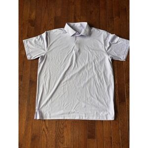 Rhoback Mens XL Performance Polo Shirt Purple White Stripe Hola Cabo 2023 Logo
